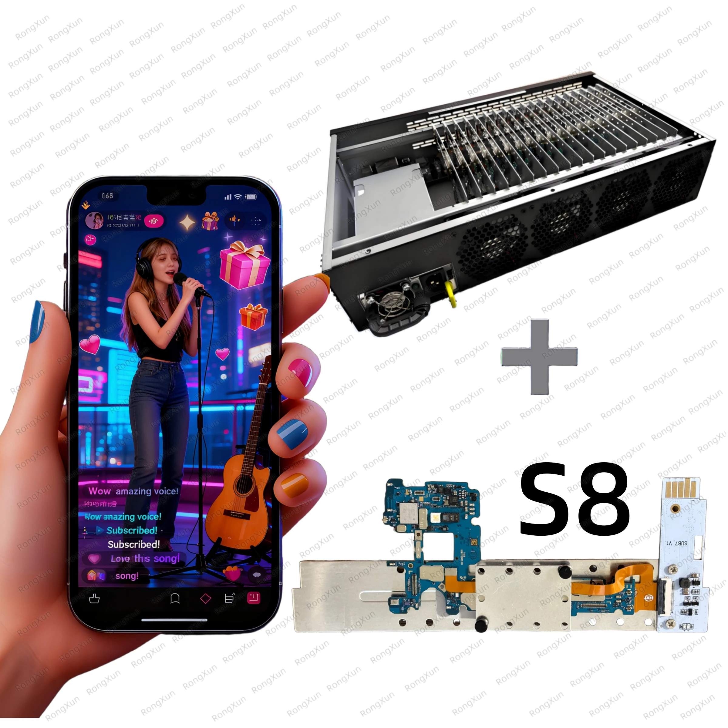 BOX PHONE FARM: 20 PCS Mobile Phone Motherboards Integrated Into