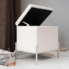 New Fashion Home Furniture Velvet Round Shape Foot Stool Ottoman Pouf