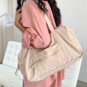 2026 New Casual Multi-pocket Large Capacity South Korean Tote Bag Girl Class Nylon Single Shoulder Bags