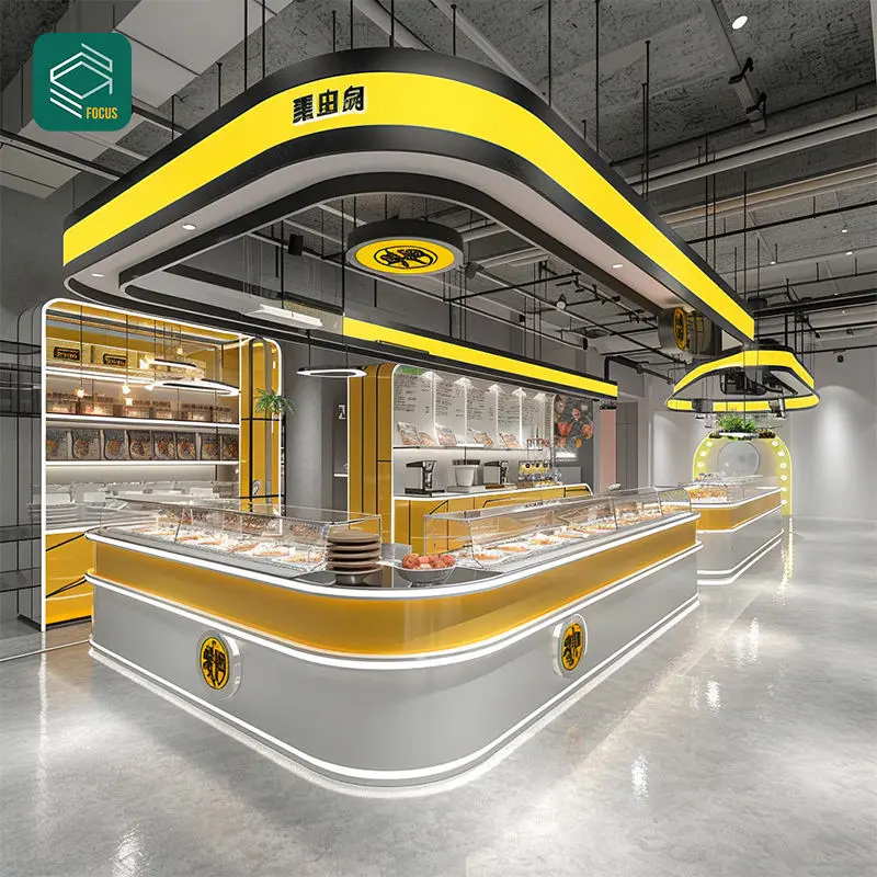 Bubble Tea Display Coffee Bar Counter Stand Coffee Shop Fixtures Luxury Coffee Shop Interior Design