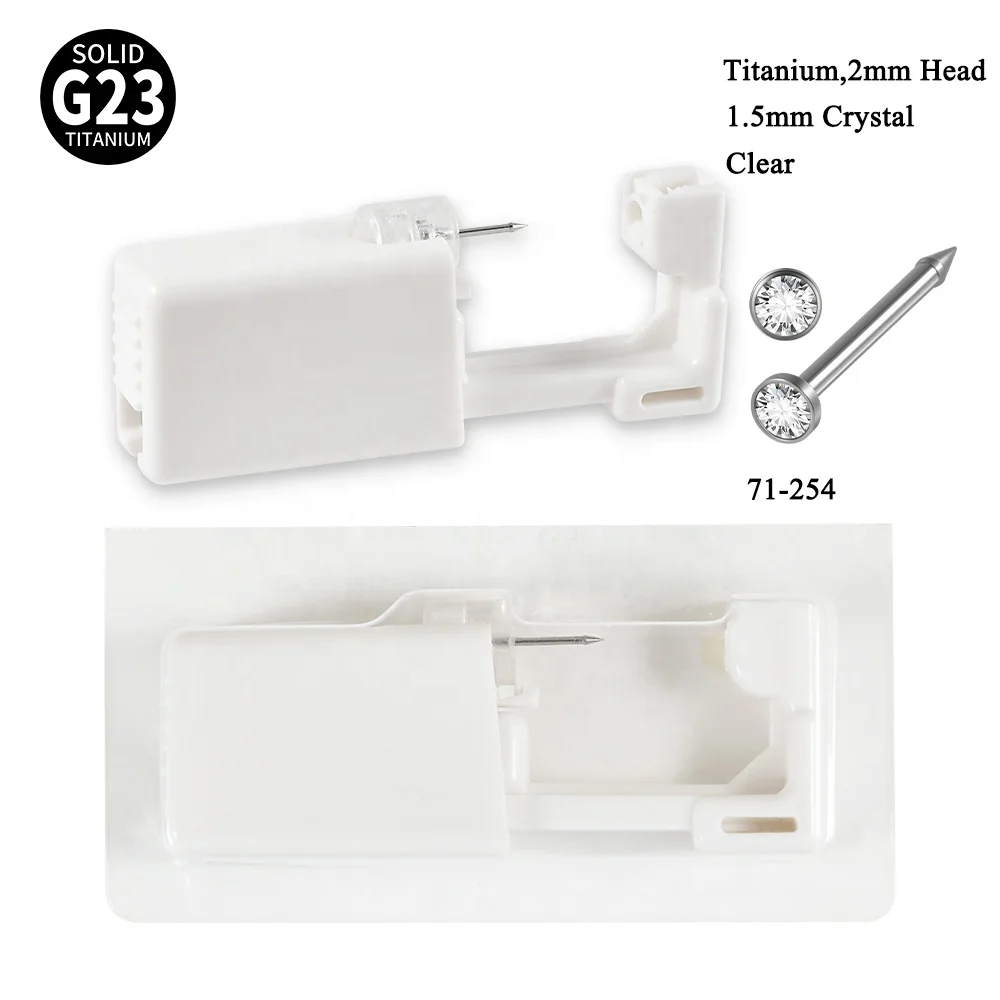 Disposable Safe Nose Piercing Unit Gun G23 Titanium Nose Studs Sterilized Packaging Puncture Kit Wholesale