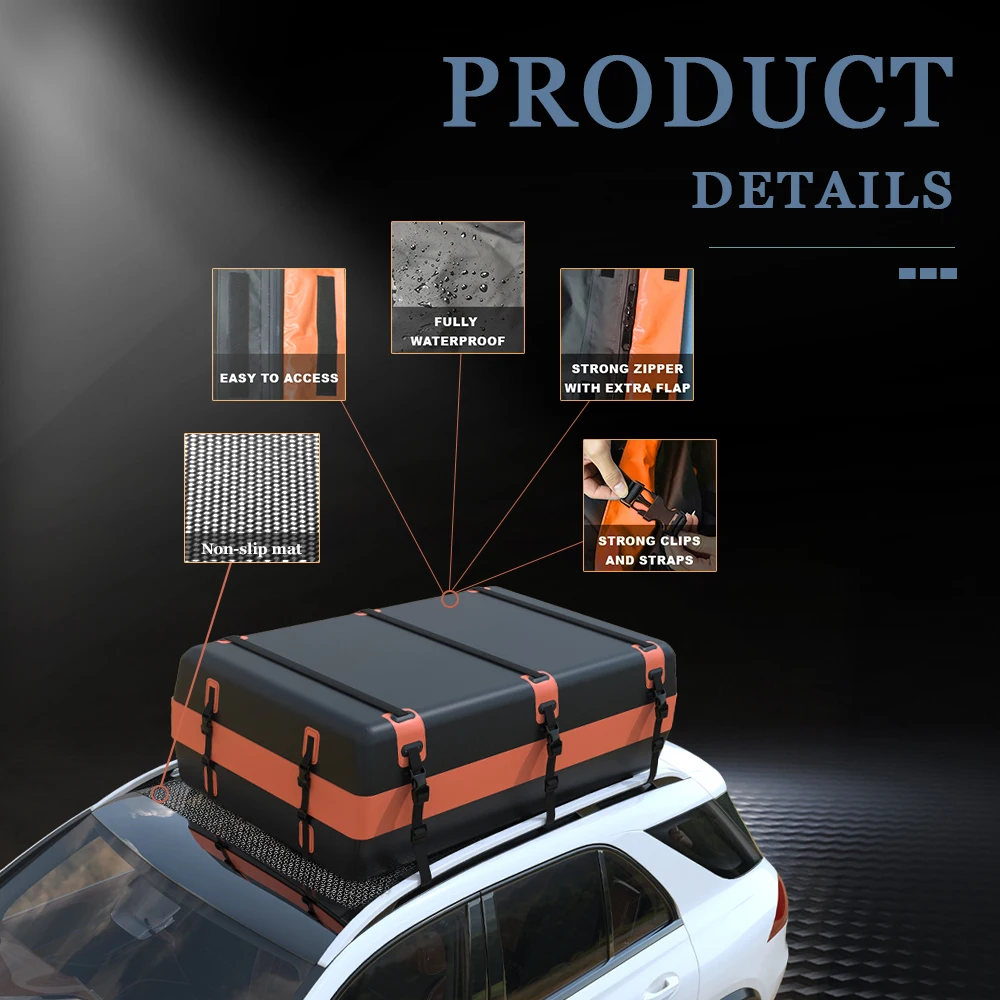 Podofo Car Accessories Waterproof 15 Cubic Feet For Cars Travel Luggage