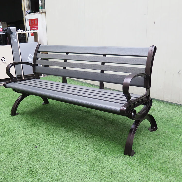Patio Wooden Metal Bench with Backrest Wood Slats for Cast Iron Bench Supplier