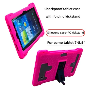 Shockproof anti-fall Universal soft silicone case for tablet Silicone cover with Stand PC bracket For 7/7.9/8/8.4/ 8.5 inch