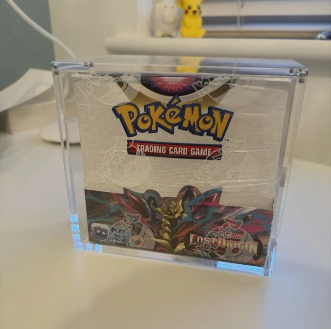 Acrylic Display Racks-Lost Origin Sealed Booster Box Small Tear for Pokemon Elegant Pokemon Booster Box Holder Acrylic Display Racks-Lost Origin Sealed Booster Box Small Tear for Pokemon Elegant Pokemon Booster Box Holder