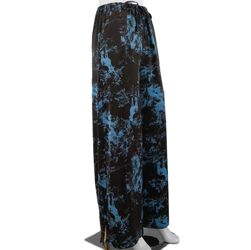 Hochwertige 100 % Polyester Batik-Sweatpants für Frauen, lustige Jogginghose, Sonnenschutz-gerade geschnittene Freizeithose