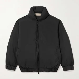 Winter Fashion Oem Custom Logo Girls Boys Down Padded Coat Black Kids Zip Puffer Jacket