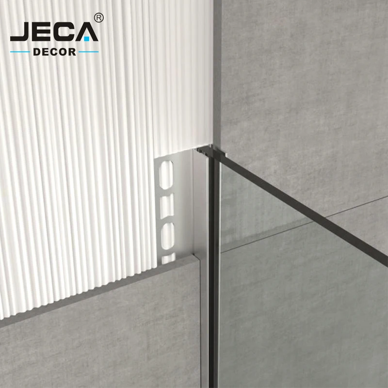 Foshan JECA Factory Directly U Channel Glass Profile Aluminium Shower Wall Profiles for Decoration 304/316 Tile Trim