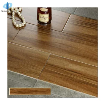 Wood look ceramic series dark brown wood grain ceramic tiles for apartment modern design size 200x1000 OSTA10208