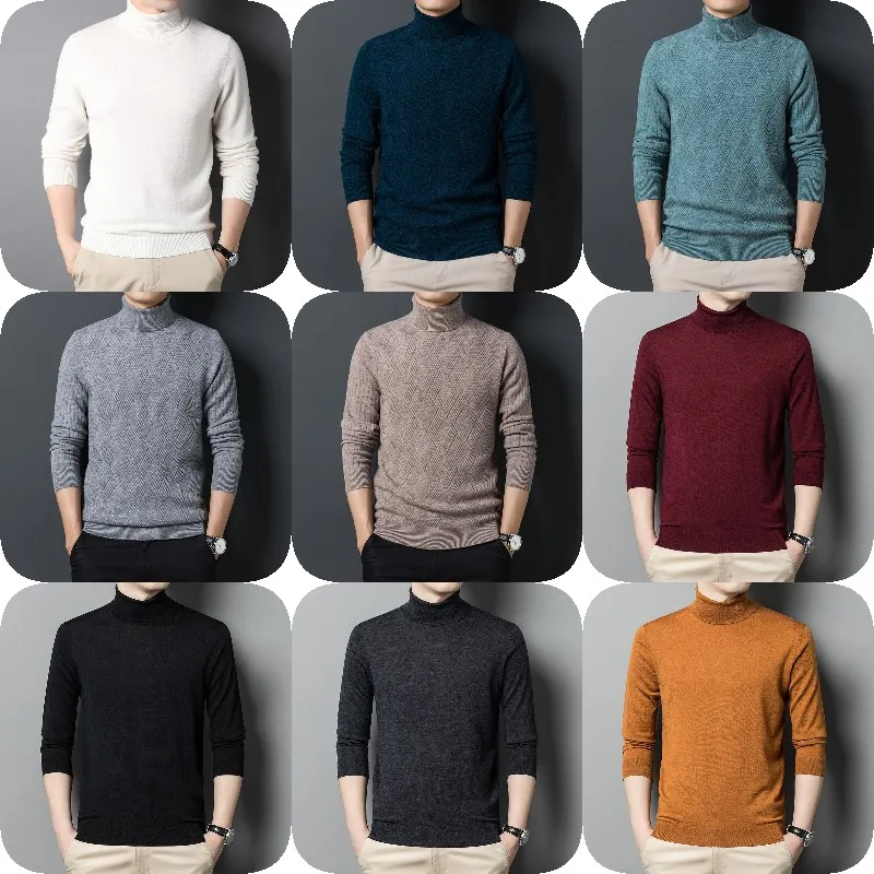 2022 Wholesale Round Neck Pullover Knitted Plus Size Men's Sweater