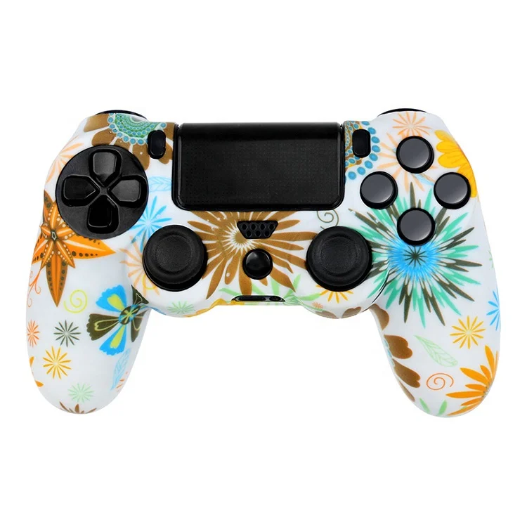 Colorful Flower Silicone Skin Case Cover Rubber Sleeve Grip Gel For Playstation 4 Ps4 Game Controller Buy For Playstation 4 Ps4 Silicone Skin Case Cover Rubber Sleeve Grip For Ps4 Silicone Skin