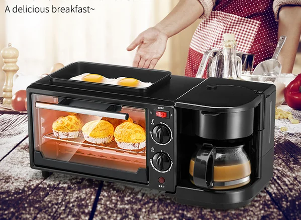3 In 1 Multifunction Breakfast Maker Breakfast Machine Roast Machine Bread  Toaster Electric Oven Kitchen Oven Kitchen Appliances - AliExpress