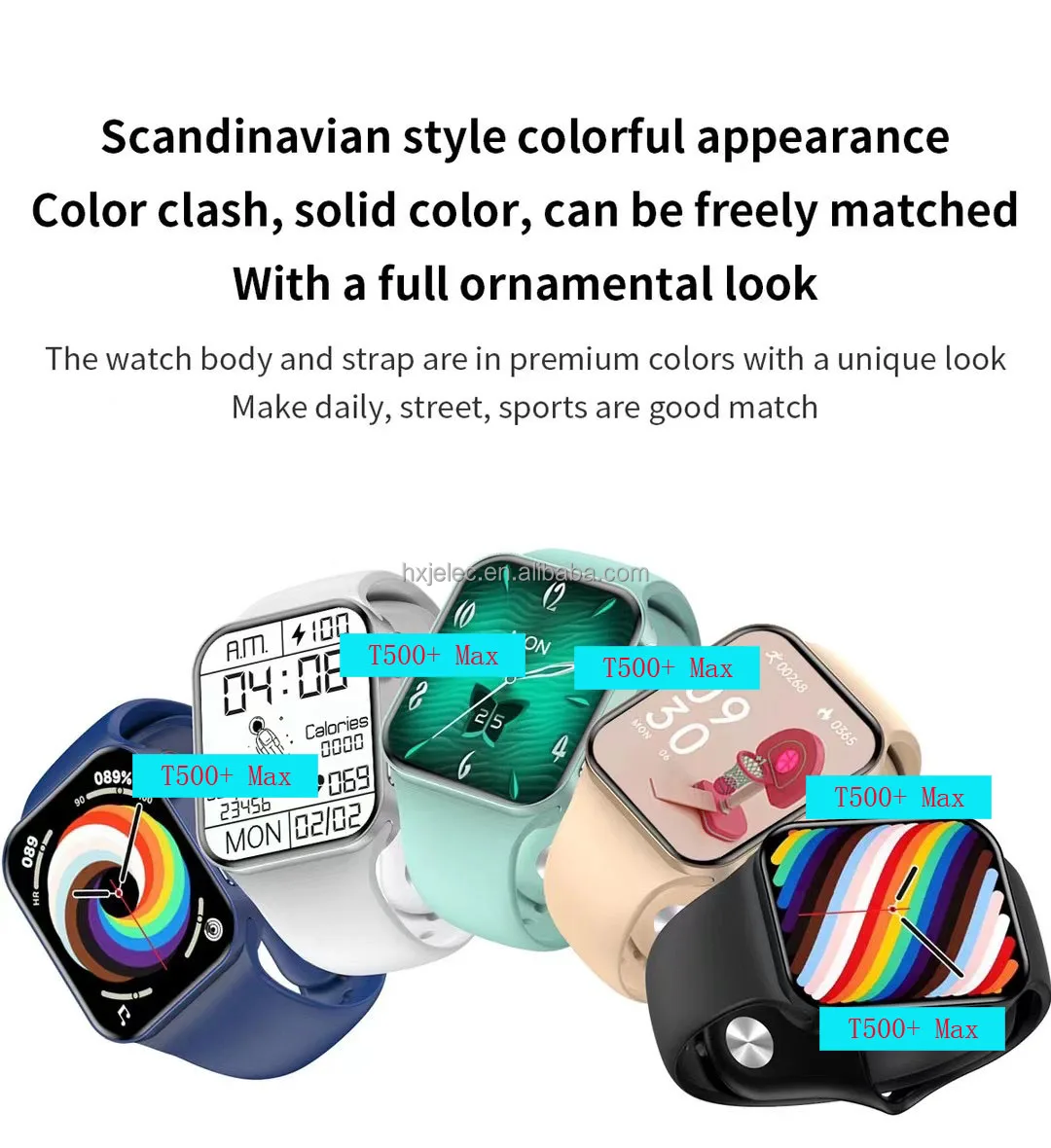 New Modelt500+max Pro Smartwatch Watch7 Woman Wireless Charging 3d