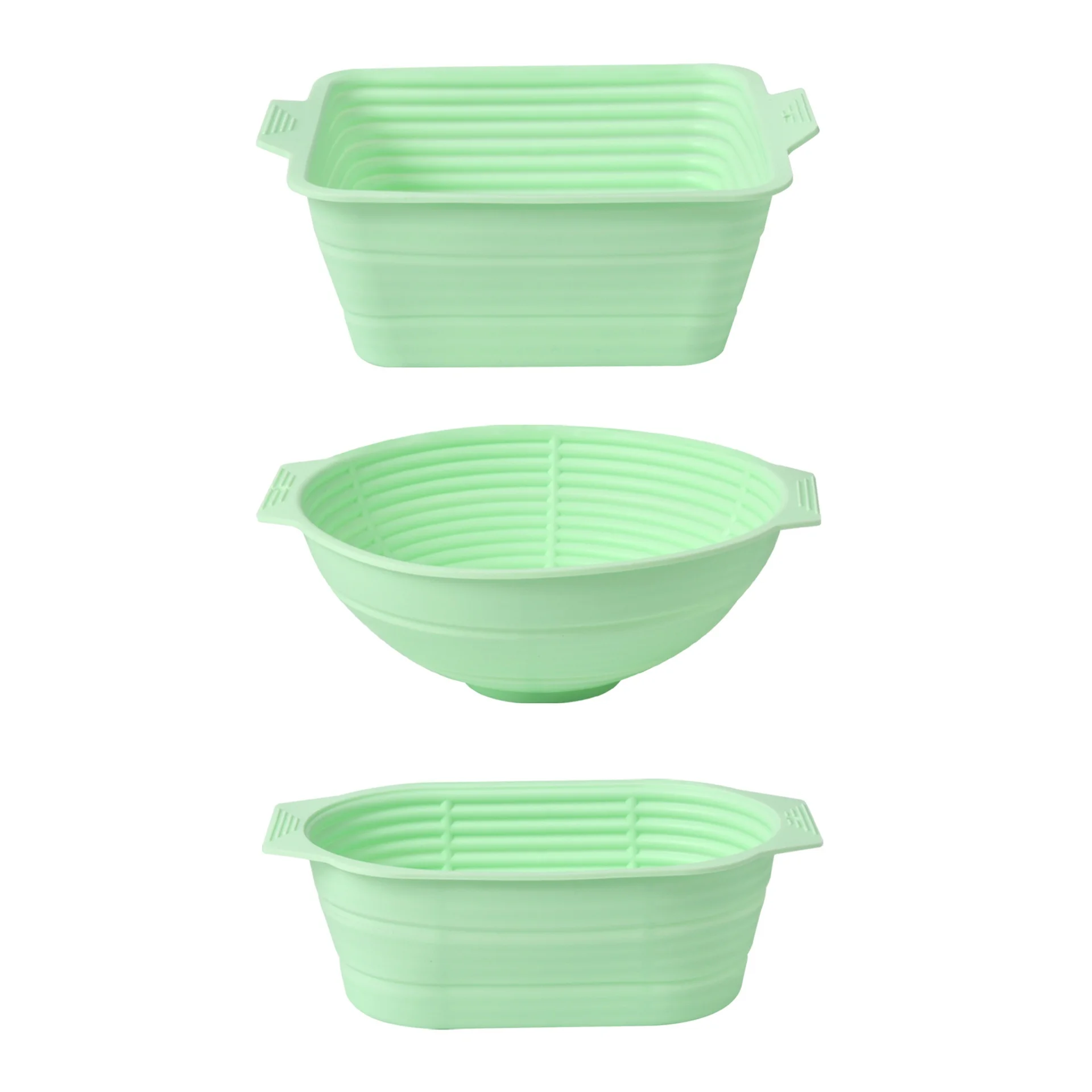 High-Temperature Resistant Silicone Large Capacity Bread Dish Foldable Oven-Baking Dough Bowl Household Baking Dishes Pans factory