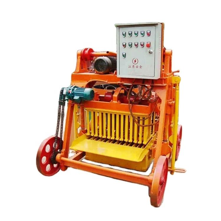 New Function QMJ4-45 Mobile Concrete Hollow Block Making Machine