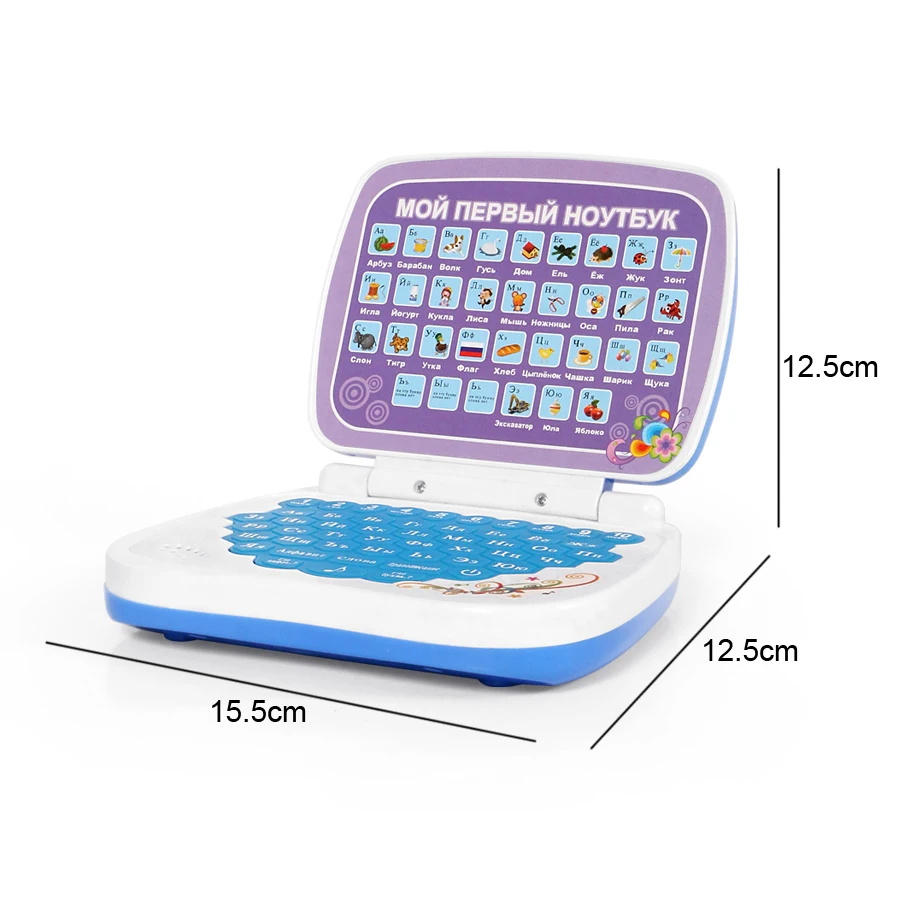 Russian Language Mini Tablet Computer Learning Toy with Alphabet and Words Multifunction Educational Learning Machine for Kids