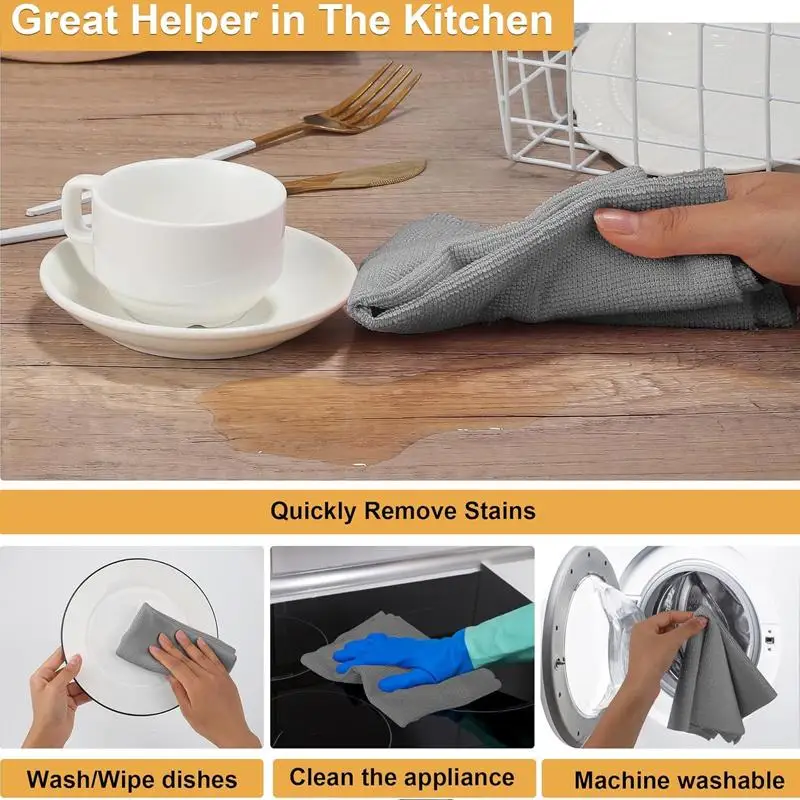 Best-selling Microfiber Multi-purpose Cleaning Cloth Yellow Towel Roll for Home Kitchen Car Wash Dish Cleaning Supplies