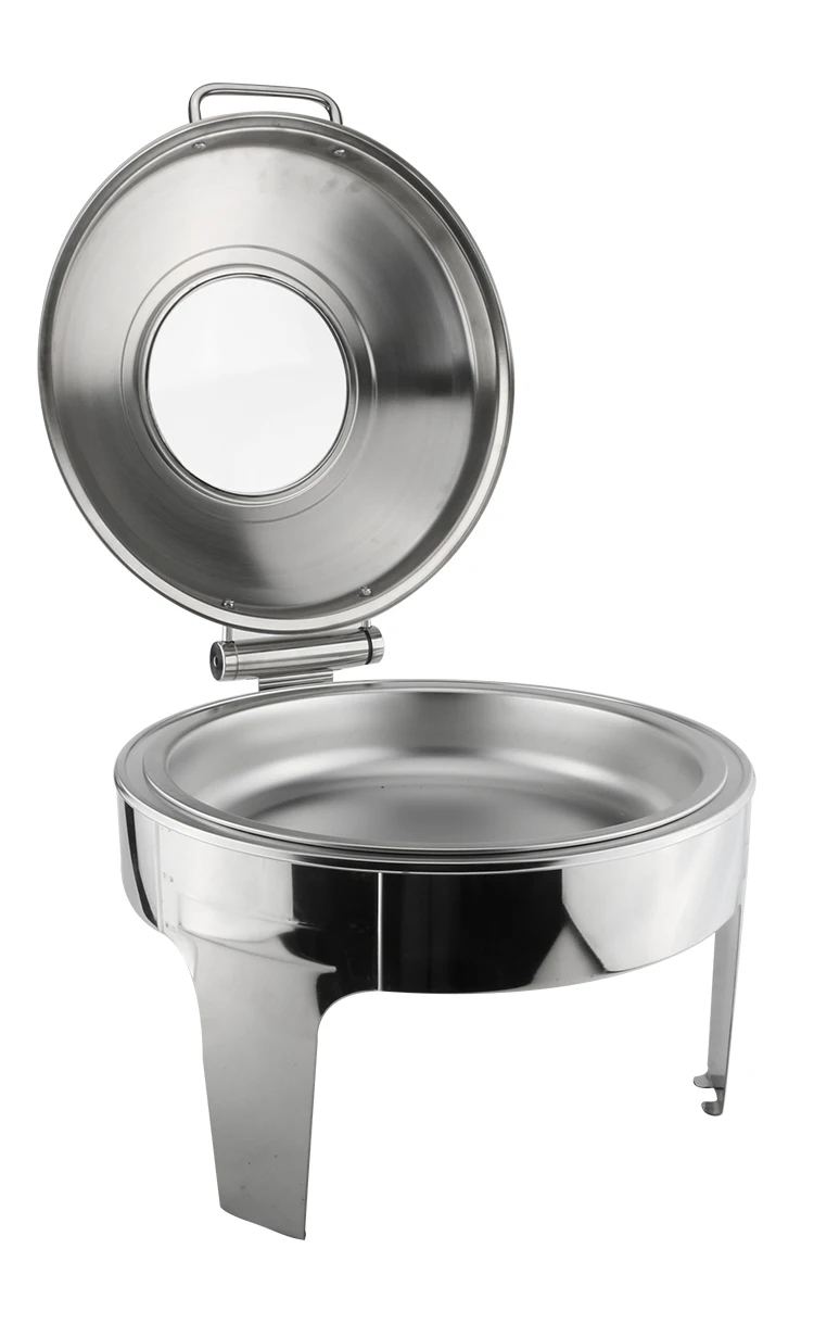 Modern Stainless Food Warmer Buffet Serving Equipment Catering 6l Gold Round Alcohol Stove