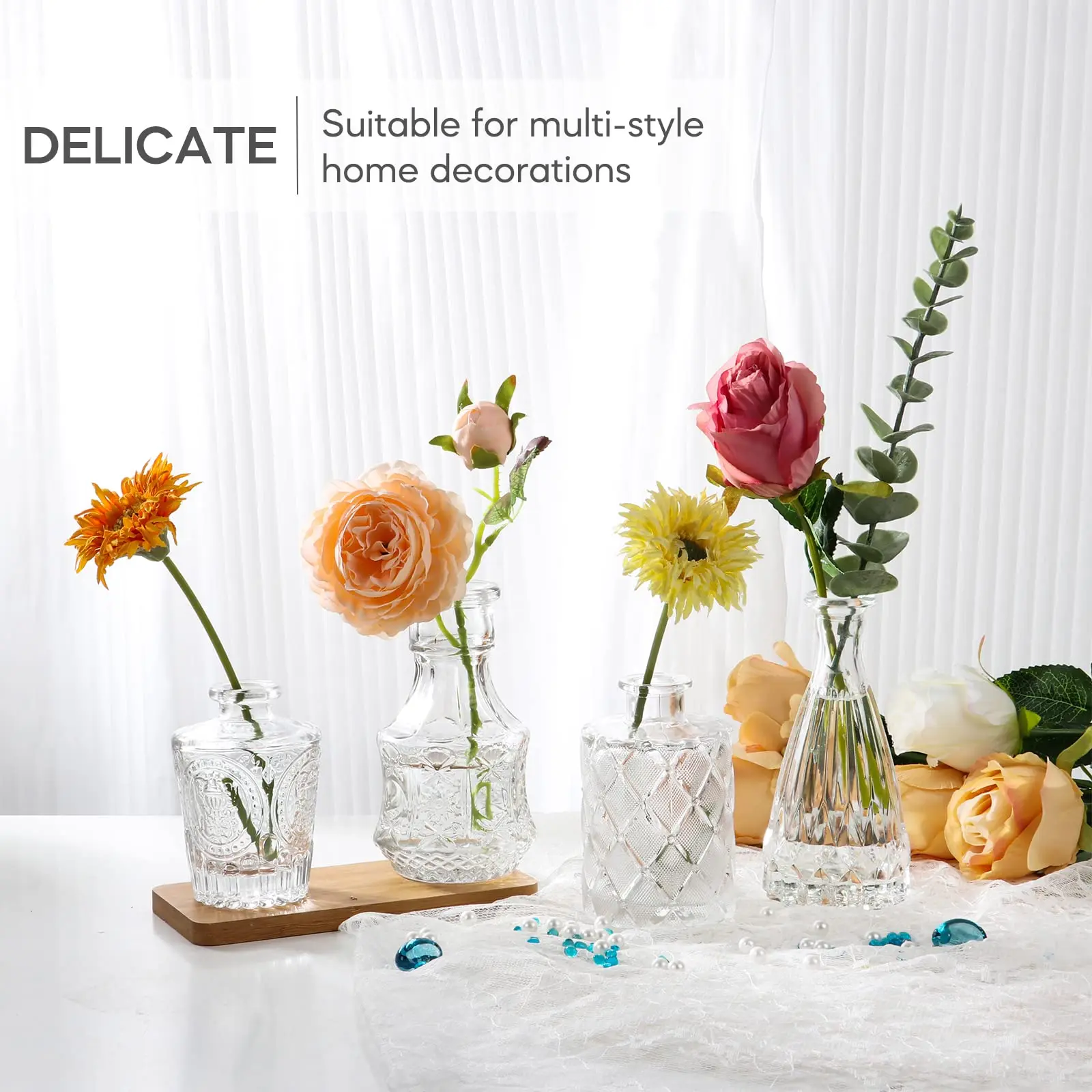 Glass Bud Vases Bulk Centerpieces Mini Glass Vintage Vases For Wedding