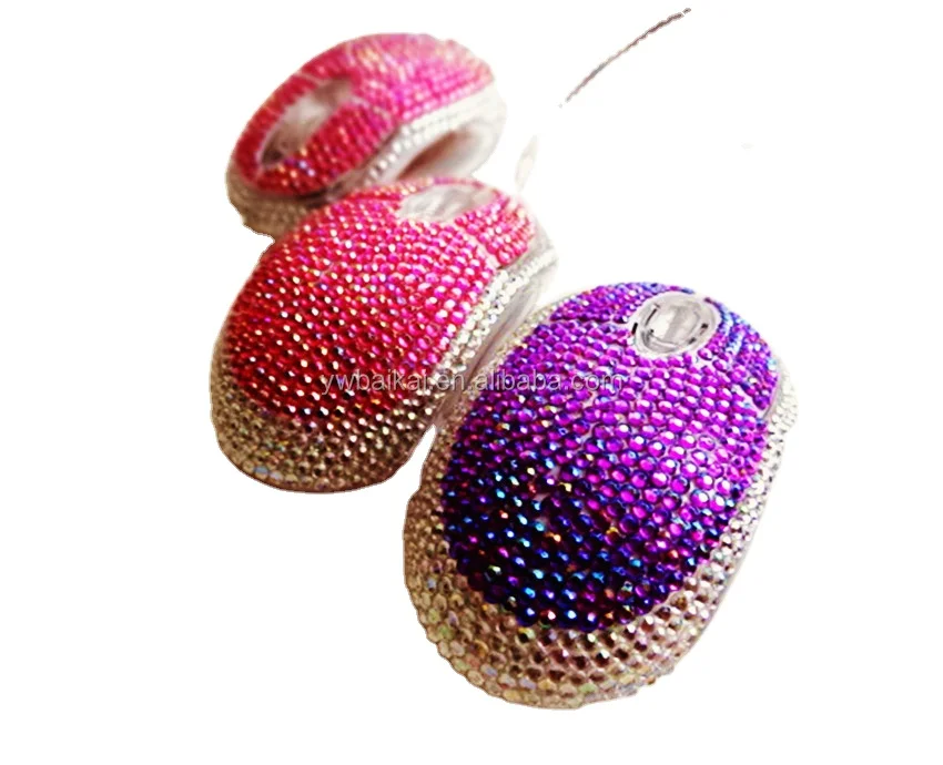 Пользовательский дизайн, горячая распродажа, компьютерная мышь с украшенными бриллиантами, декоративная компьютерная мышь для ноутбука