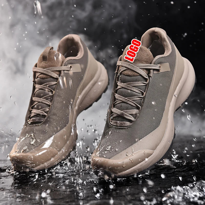 Custom Outdoor Hiking Shoes Men Sports Mens Casual  White Sneakers Shoes Walking Style Trail Road Running Sneaker Shoes for Men