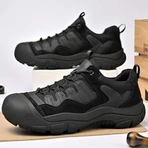 New Factory-customized Multi-functional Anti-slip Casual Shoes Safe and Durable Men's Genuine Leather Outdoor Hiking Shoes
