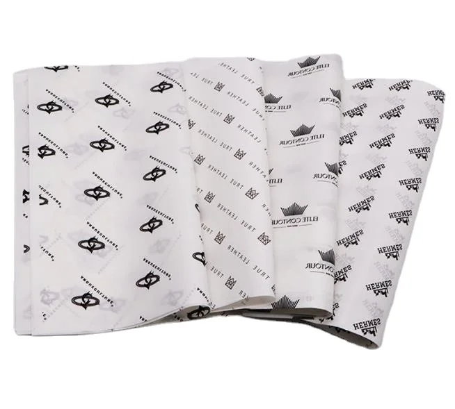 Custom Printed Logo Garment Tissue Paper Clothing Wrapping Tissue Paper With Packing Box Sticker