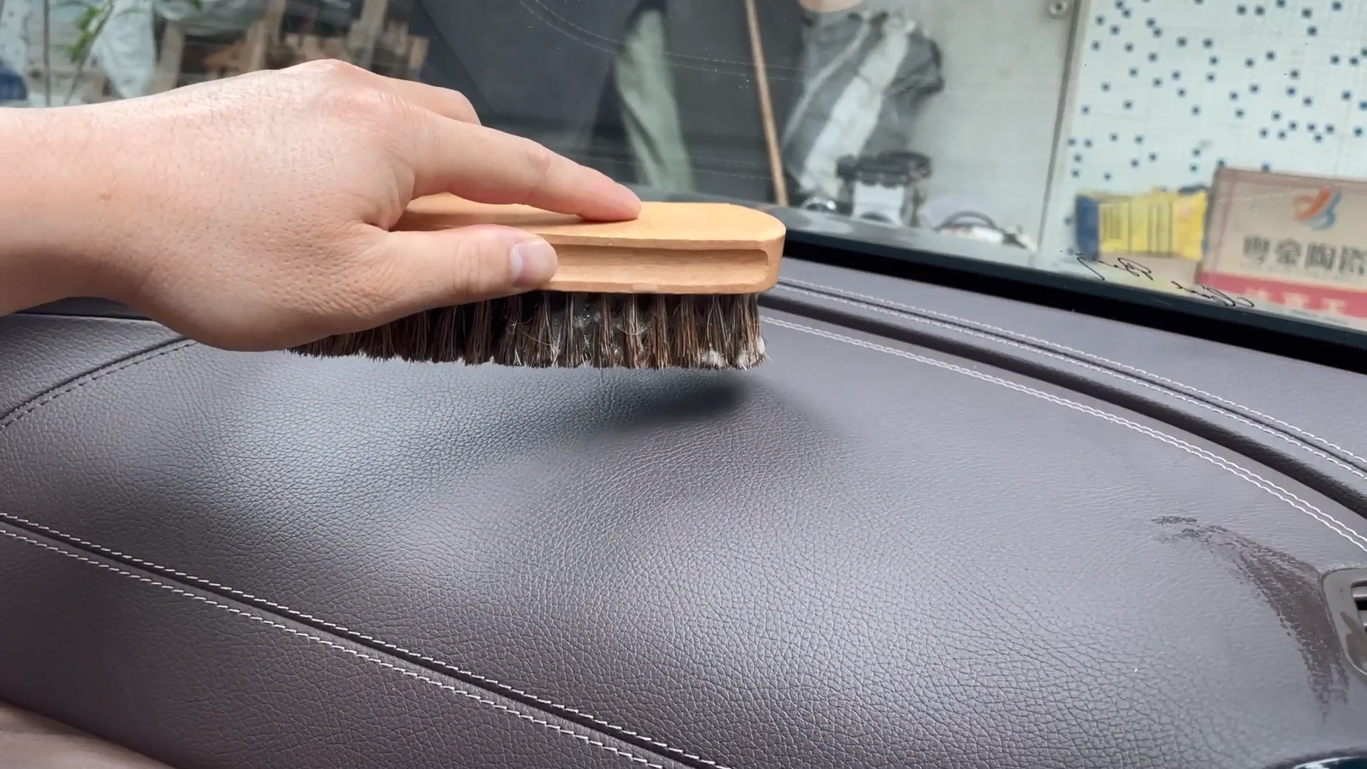 Wood Handle Horse Hair 100 Soft Horsehair Car Detailing Brush For