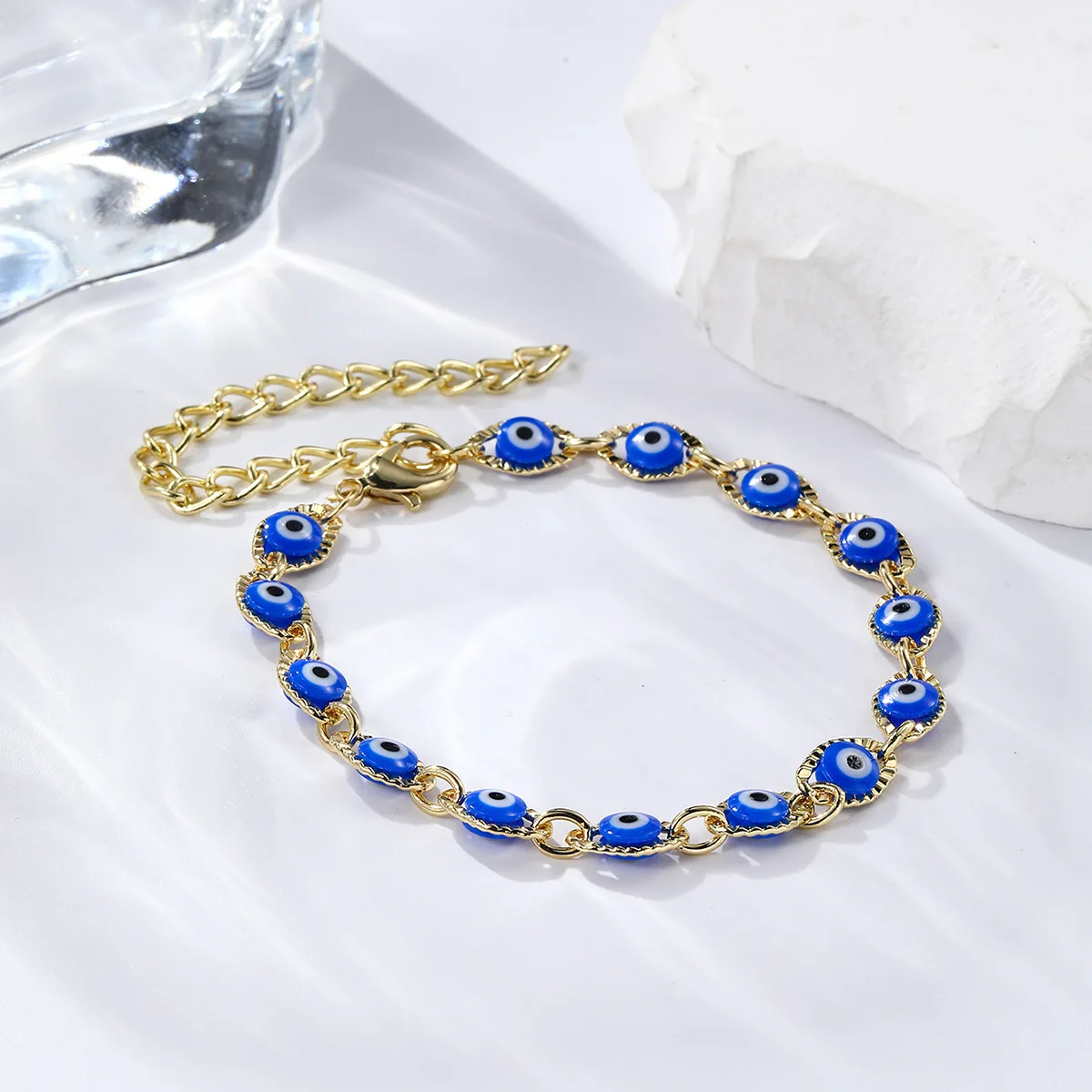 Wholesale Fashion Evil Eyes Charm Bracelets Jewelry 18k Gold Plated ...