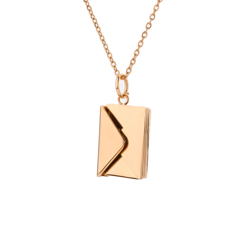 Custom Love You Envelope Necklace - Fine Jewelry