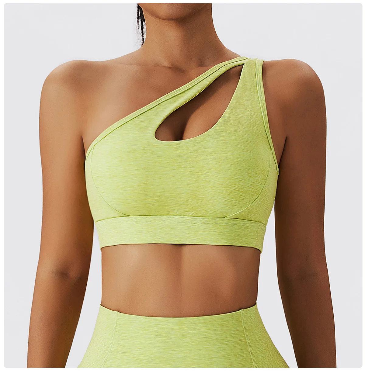 One Shoulder Sports Bra for Women One Strap Sports Bra Removable Padded  Sports Bra with Hollow Out 