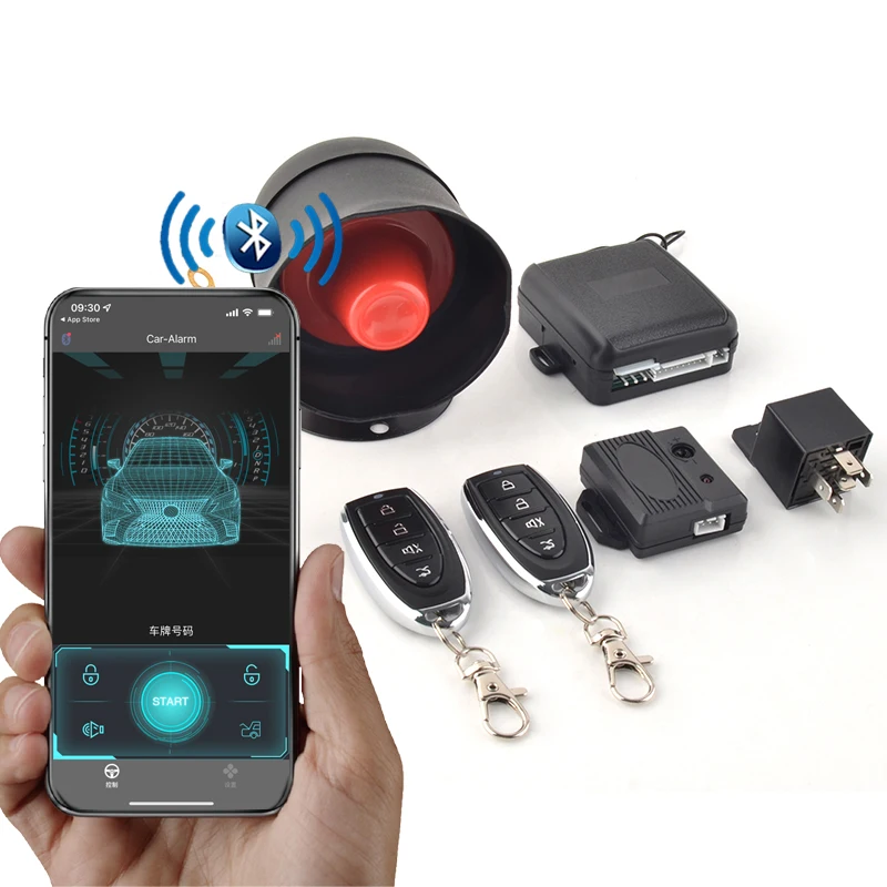 BT Phone APP Control Remote Control Car Alarm System Car Security Alarm System for Universal Car