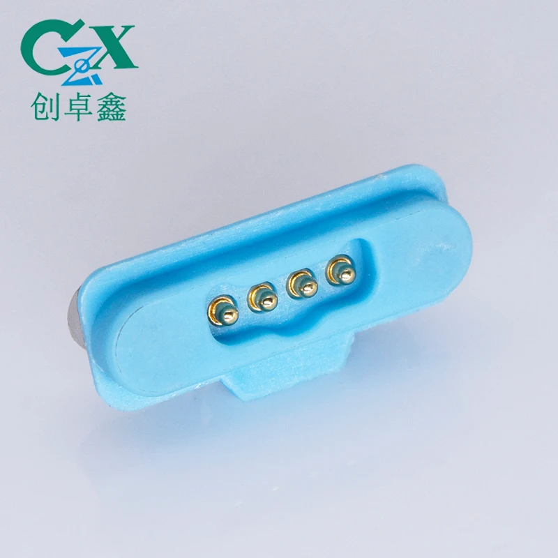 Intelligent programming block 4pin pogo pin magnetic connector