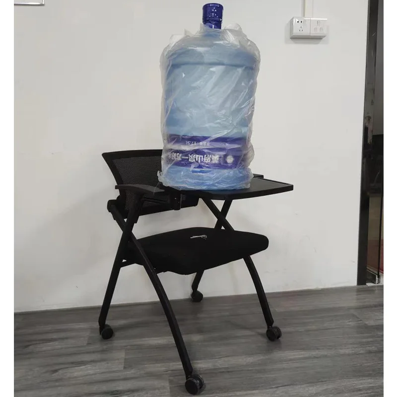 Folding Training Room with Castors Foldable Writing Table Classroom Pad Multipurpose Mesh Education Chairs for Conference image 3