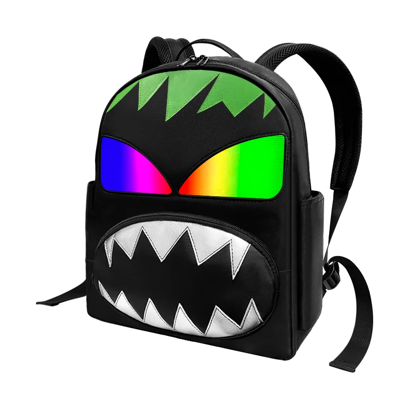 LED Backpack Smart Programmable  APP Control Eyes Led Bag  Smart Messenger Led Backpack  Children Gift Bag Led