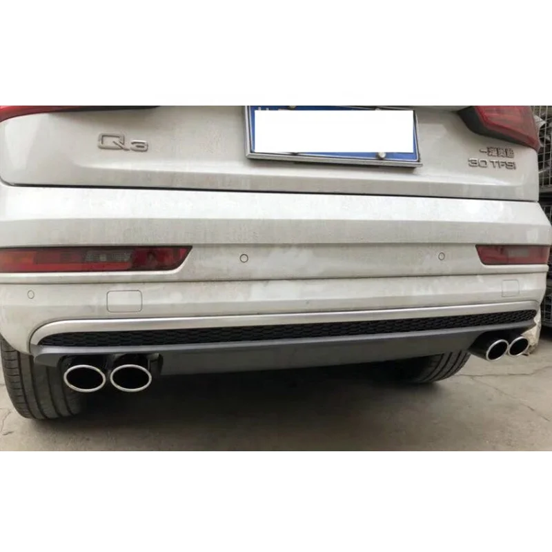 SQ3 Rear Diffuser for Audi Facelift SQ3 Style Rear Bumper Lip Diffuser Tail Throat Exhaust  2013 2014 2015 2016 2017 2018