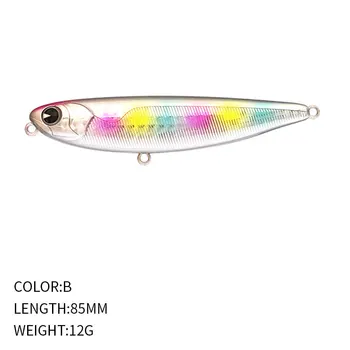 12g 85mm Stainless Steel Dog Lure for Sea Bass Red Eye Floating Printed Pencil Hard Bait – Pencil – view 5