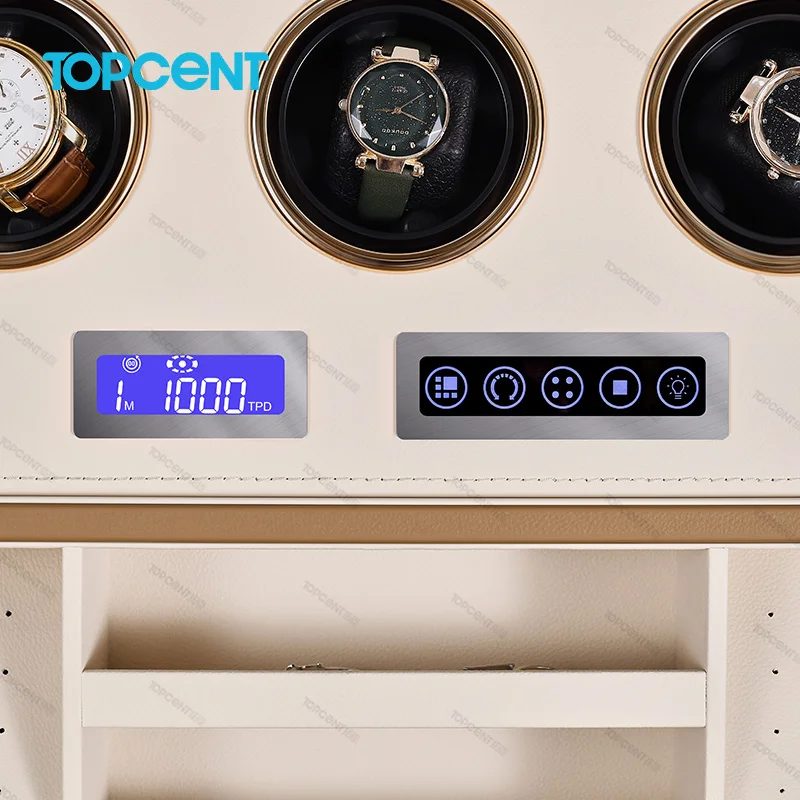 TOPCENT Smart Makeup Table Voice and Touch Control Penteadeira Watch Storage Box Dressing Table With Mirror and Drawers