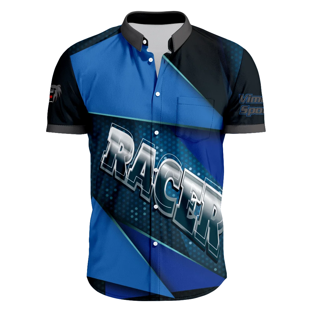 Sublimation Racing Pit Crew Polo Shirts Custom Men Riding Racing Motorcycle  Polo Shirts