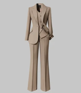 Women's Business Suit Set Chic Vest Trousers Three-Piece For Formal Occasions