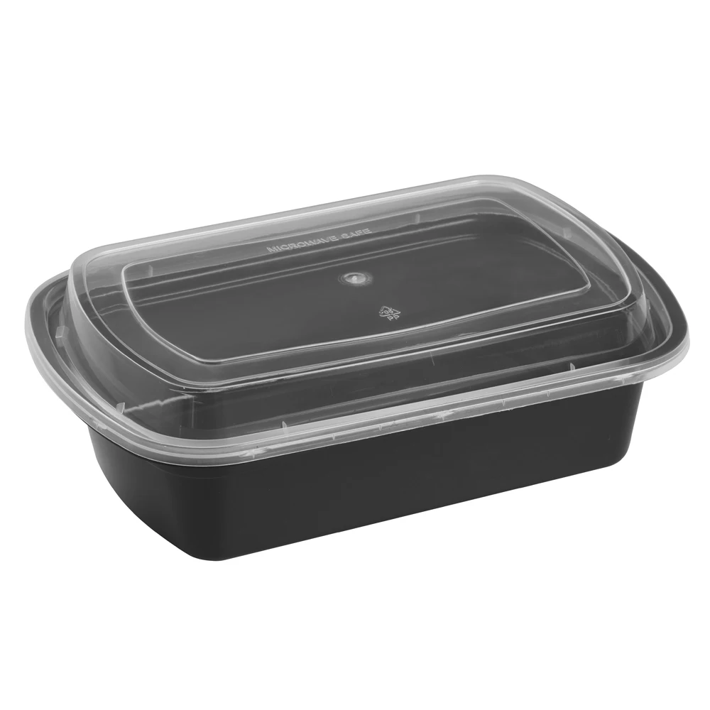 Tiya Takeout Food Containers - Plastic Compartment Storage To-Go Boxes - Reusable, Microwavable, Dishwasher Safe - Leak Proof for Restaurants and