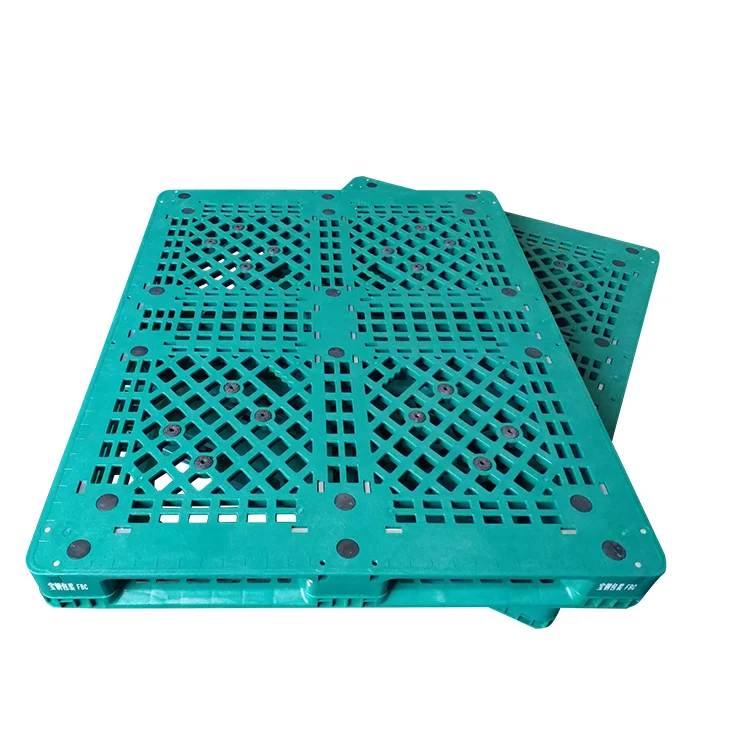 Plataforma de plástico de entrada de 4 vías anidada perforada de una sola cara de HDPE