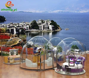 Popular Outdoor Transparent PVC Dome Tent Modular Dome Bubble House for Hotel Resorts
