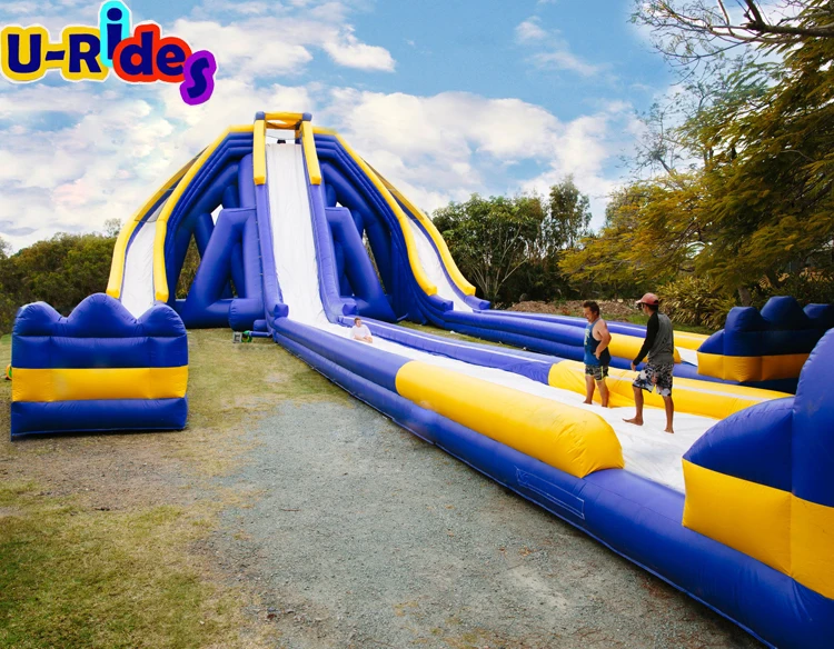 Triple Lane Giant Inflatable Water Slide Water Bounce House