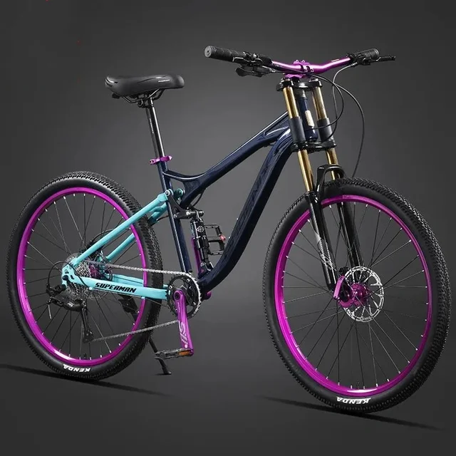 Low MOQ Variable Speed Carbon Steel Hydraulic Disc Brake Full Suspension Fork Mountain Bike Off-road Bicycle