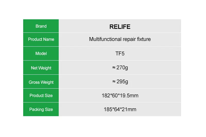 RELIFE TF5 Multifunctional Repair Fixture 500℃ Heat Resistant PCB Clamp for Motherboard CPU Chip Soldering Phone Repair