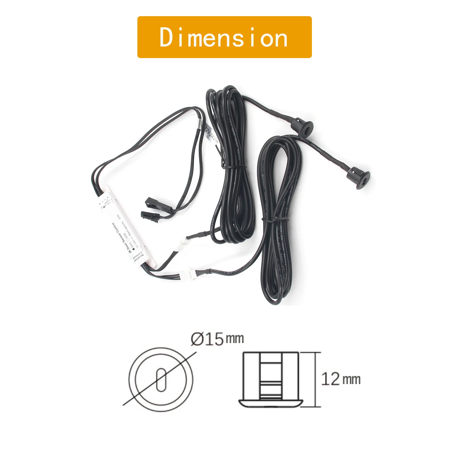 Produktbild von IR-Näherungssensor-Schalter 12/24 V – LED Für Möbeltüren, Doppeltür-Sensor, 5 A Last