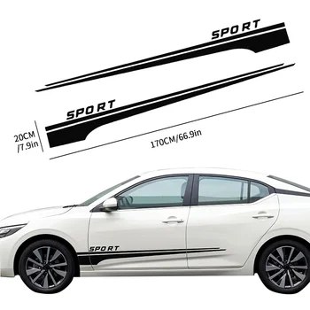 170*20cm DIY Universal Vinyl Auto Racing Body Door Side Stripe Graphic Decal Sticker Decals Decoration