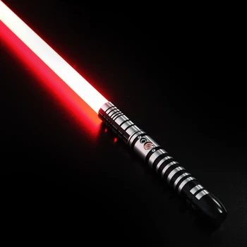 Dueling Light Saber for Adults Smooth Swing Force FX Light Sabers RGB 12 Colors Changeable 4 Sound Fonts Metal Hilt Saber Sword