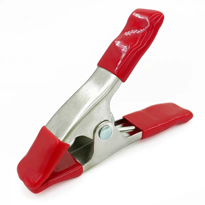 Convenient 6 INCH A-shape Metal Spring Clamps Red With Rubber Fitting Clips  for Woodworking